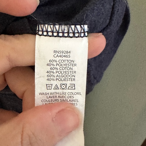 Children’s Place - long tshirt hoodie sleeve two tone navy - Picture 2 of 4